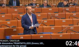 Ο Α.Τριανταφυλλίδης στο Συμβούλιο της Ευρώπης για το μέλλον της εργασίας και τα εργασιακά δικαιώματα. (Video)