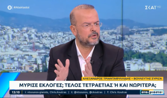 Α.Τριανταφυλλίδης στο ΣΚΑΪ: “Ψηφίζουμε ΣΥΡΙΖΑ-Προοδευτική Συμμαχία, επιλέγουμε σταθερότητα για την επόμενη ημέρα”. (Video)